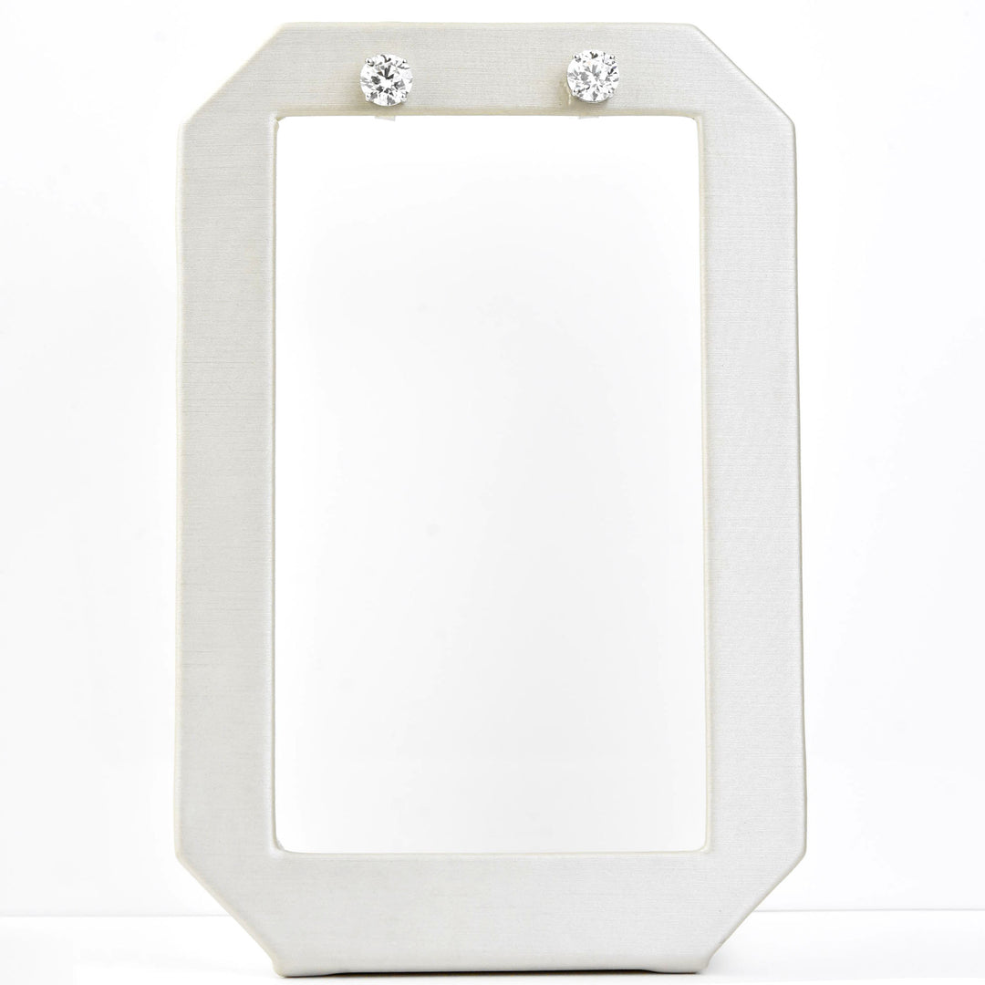 Diamond Stud Earrings in 14k White Gold 2 ctw - Goldmakers Fine Jewelry