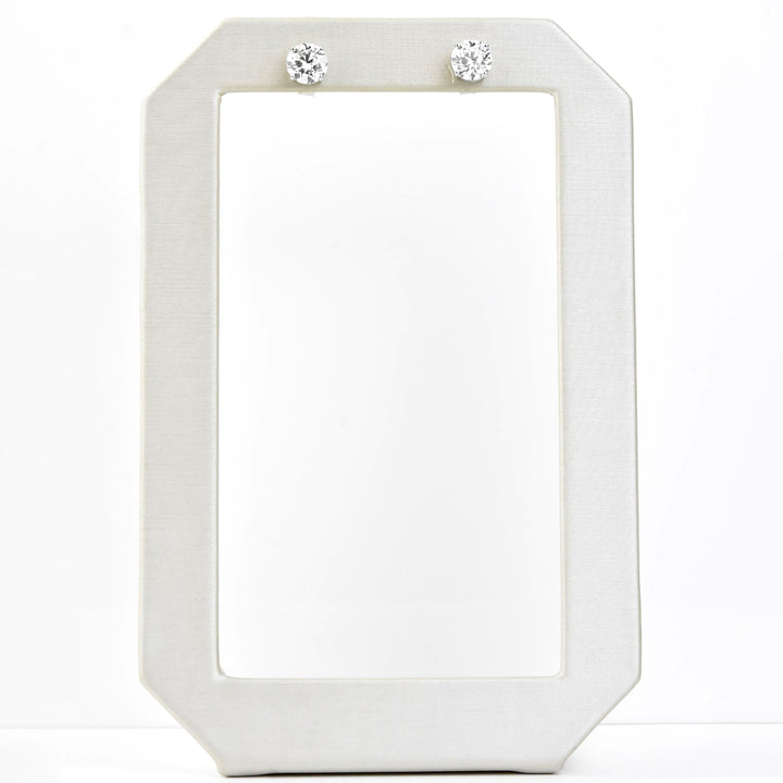 Diamond Stud Earrings in 14k White Gold 2 ctw - Goldmakers Fine Jewelry