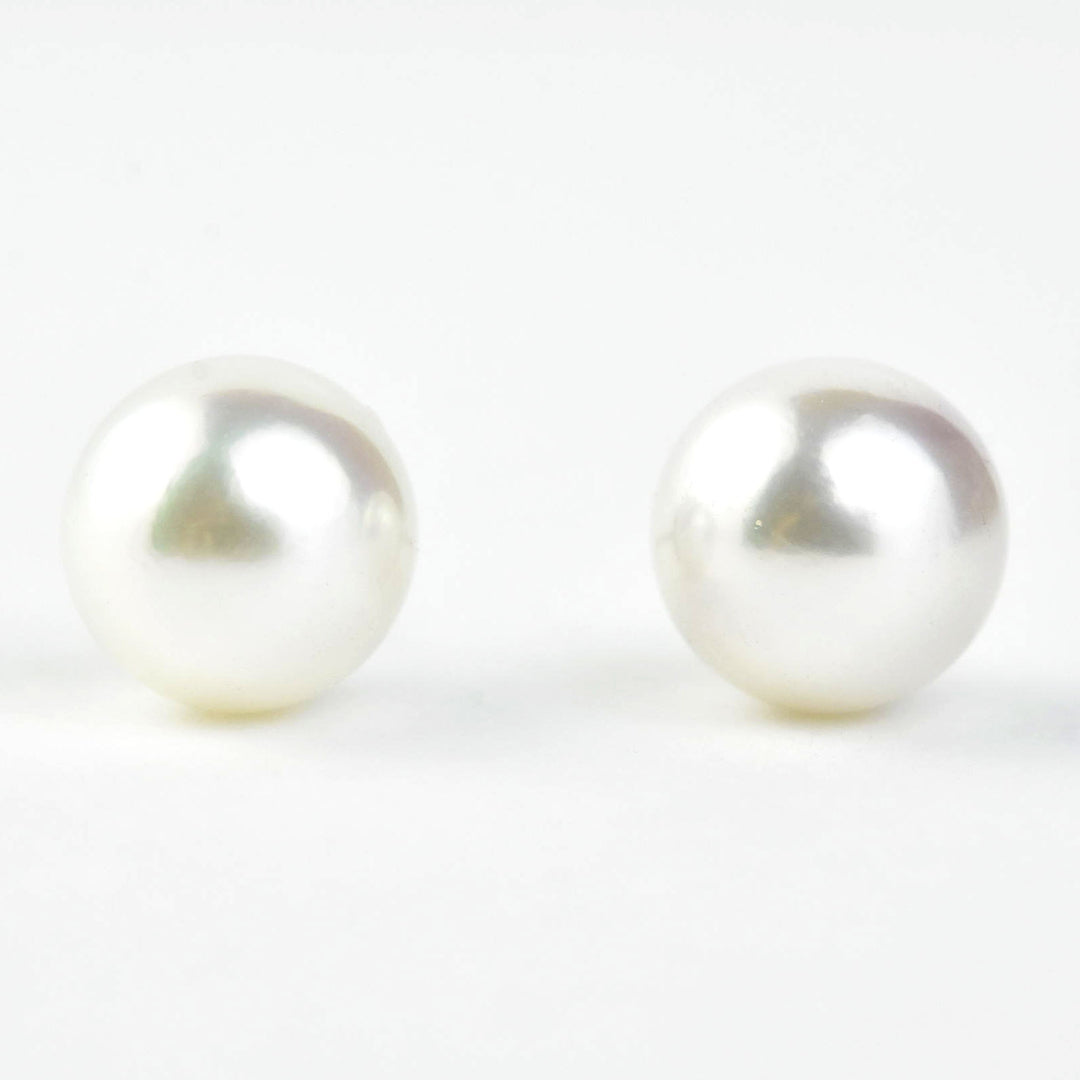 Akoya Pearl Studs in 14k White Gold