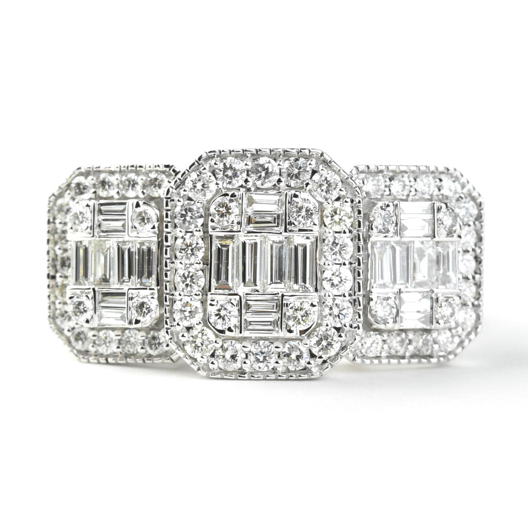 Diamond Cluster Ring in 14k White Gold