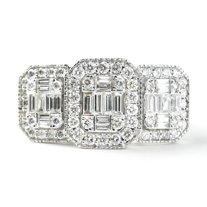 Diamond Cluster Ring in 14k White Gold