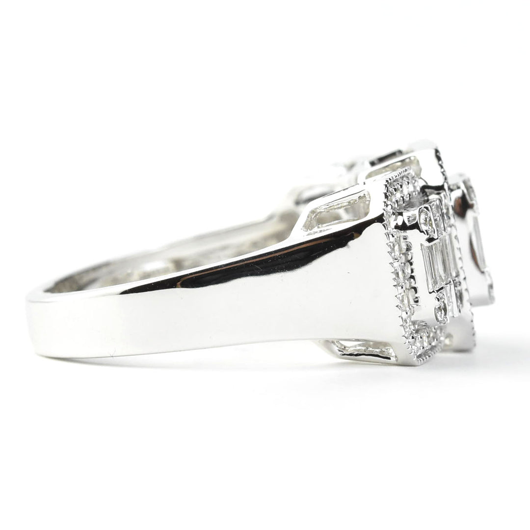 Diamond Cluster Ring in 14k White Gold
