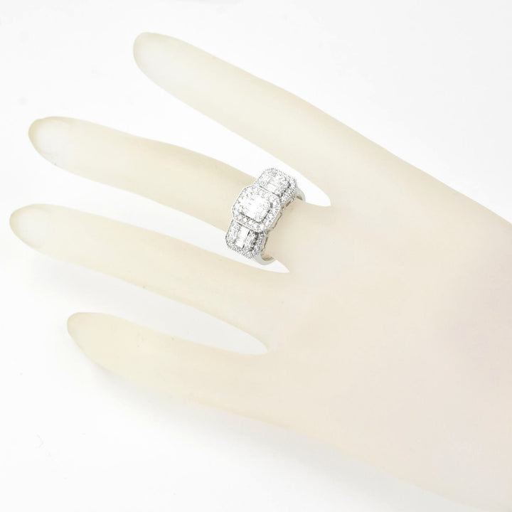 Diamond Cluster Ring in 14k White Gold