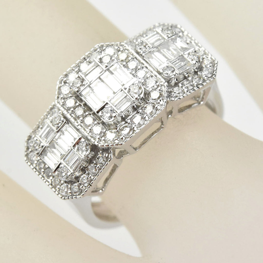 Diamond Cluster Ring in 14k White Gold