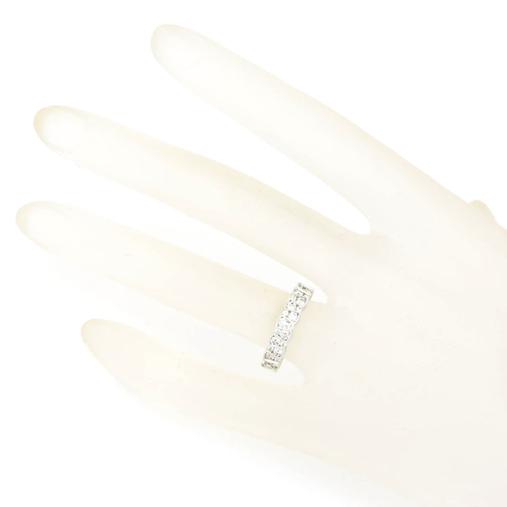 Deco Diamond Band in 14k White Gold