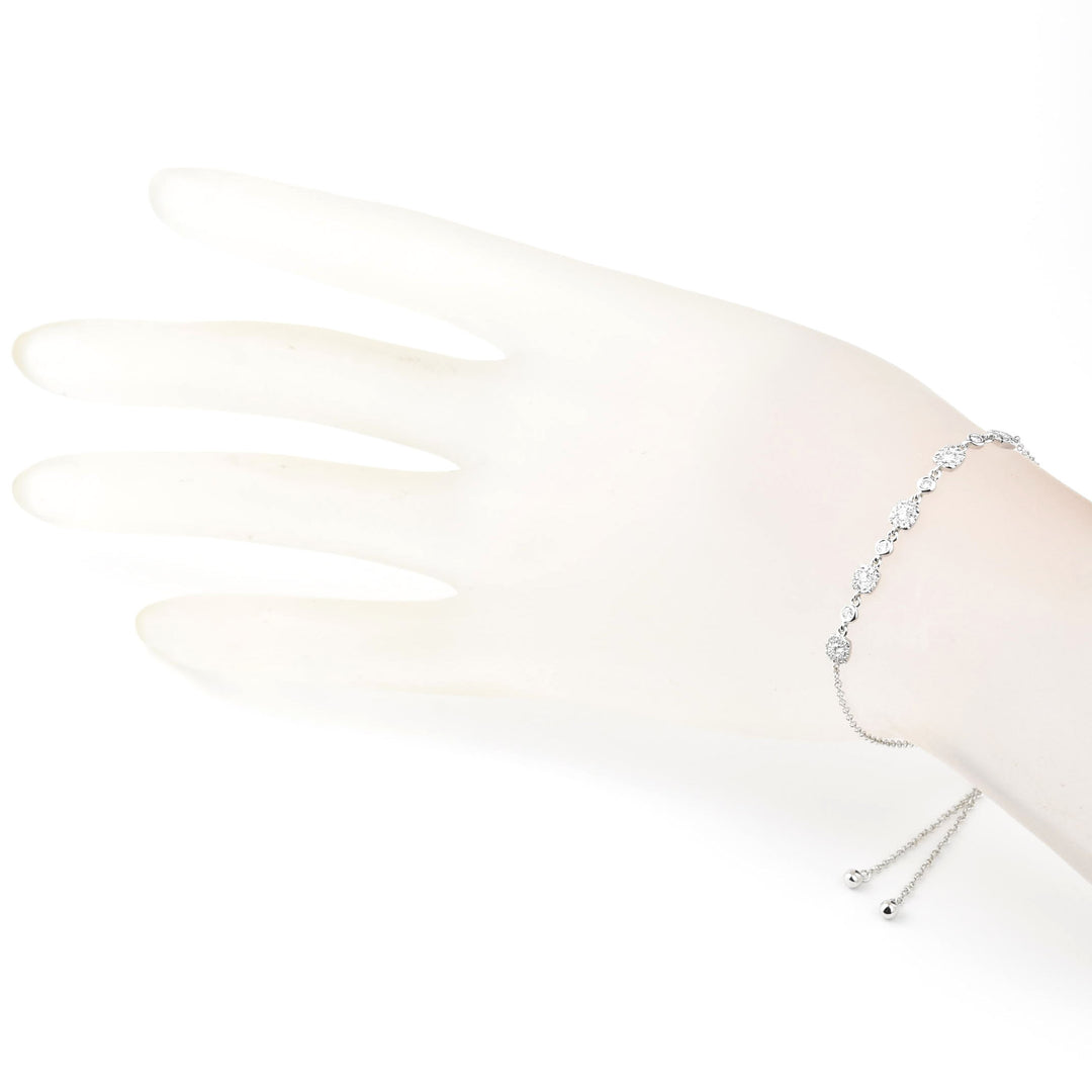 Delicate Diamond Bracelet in White Gold - Goldmakers Fine Jewelry