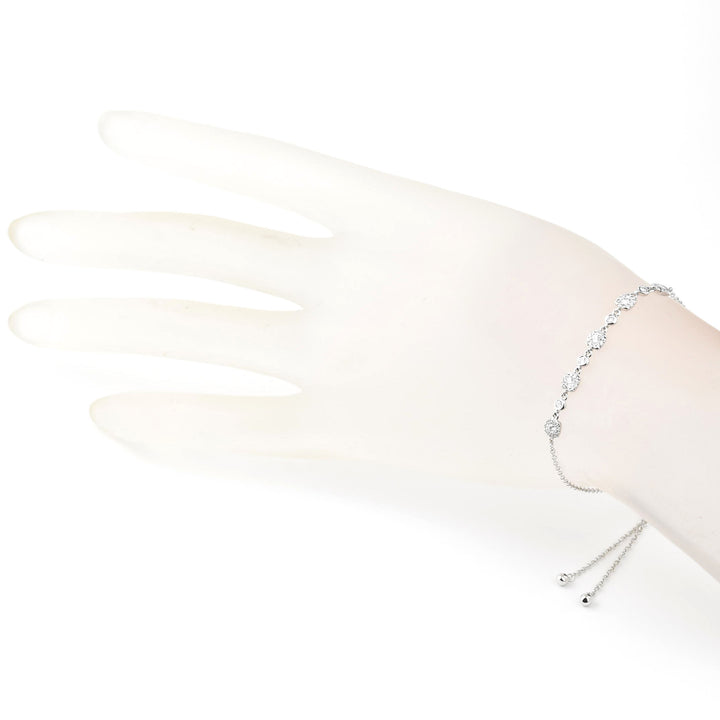 Delicate Diamond Bracelet in White Gold - Goldmakers Fine Jewelry