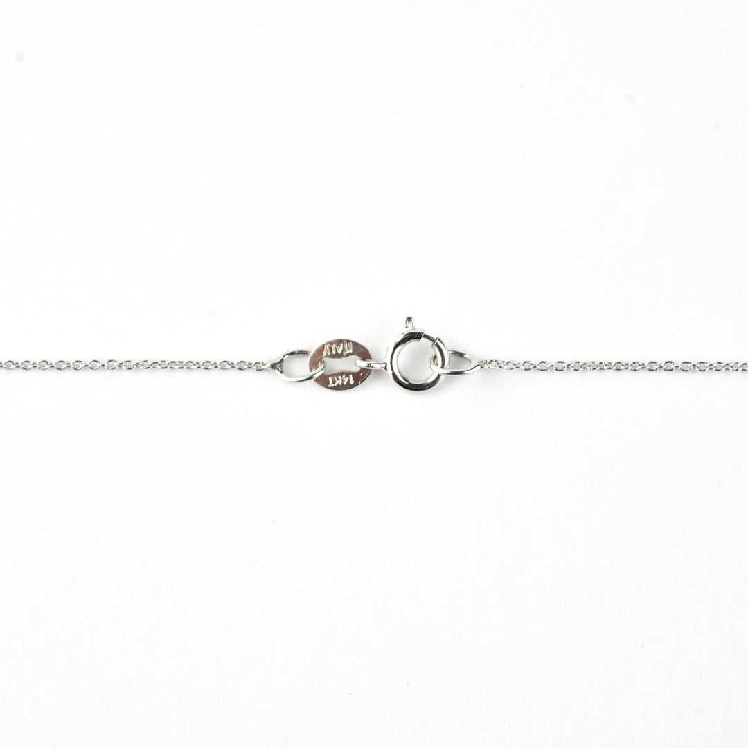 Spiked Diamond Necklace in 14k White Gold