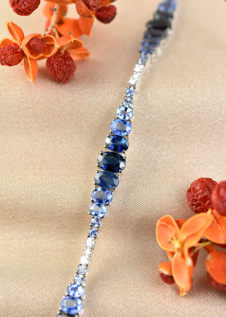 Beautiful Blue Ombre Sapphire Bracelet