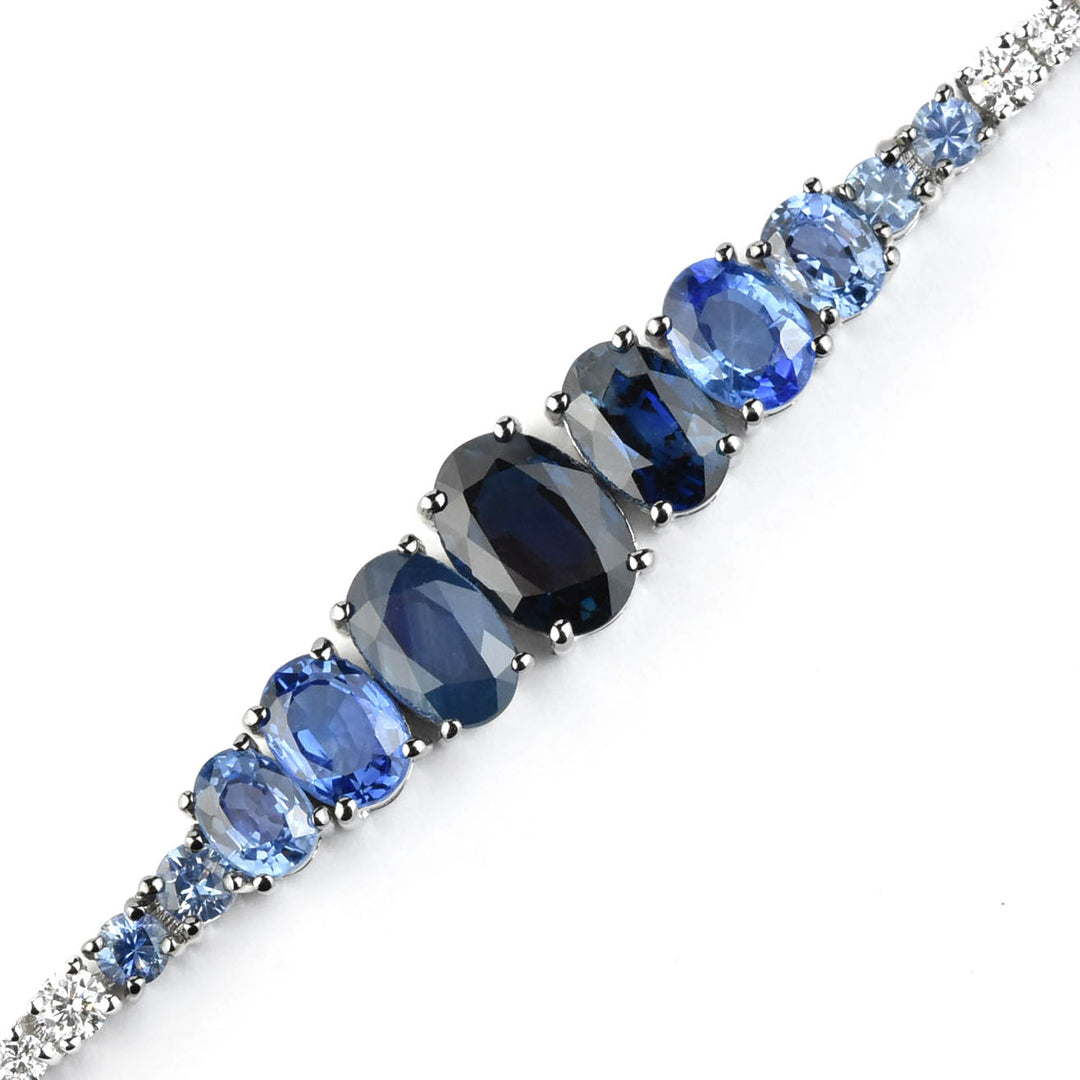 Beautiful Blue Ombre Sapphire Bracelet