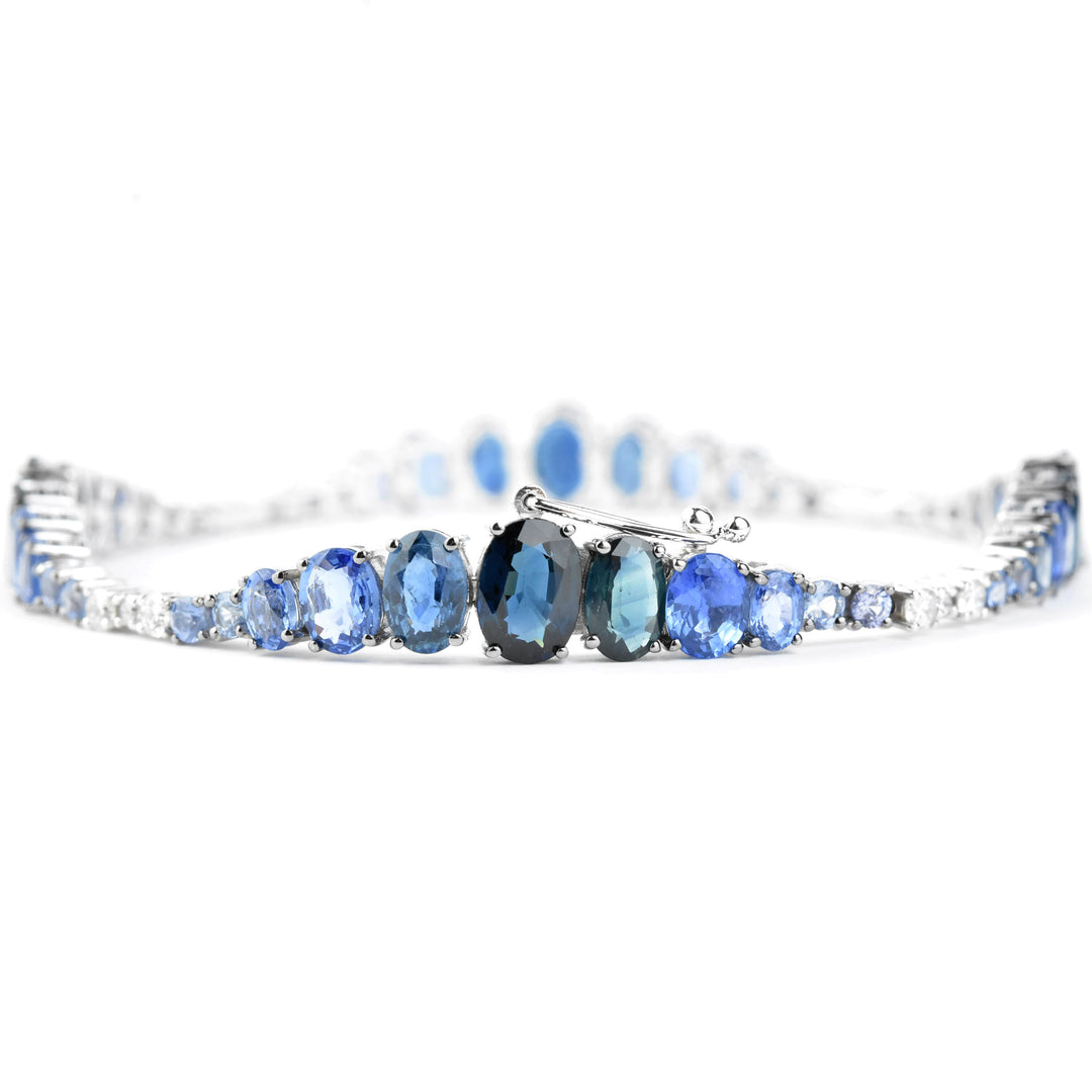 Beautiful Blue Ombre Sapphire Bracelet