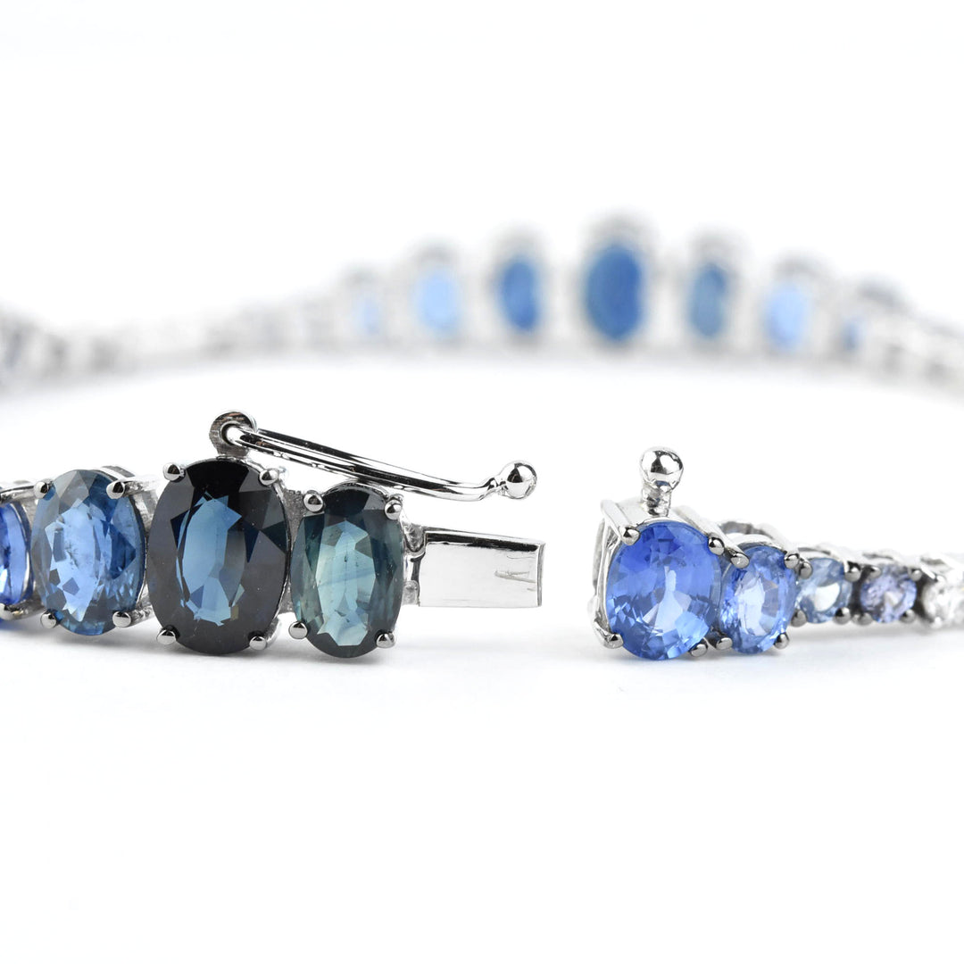 Beautiful Blue Ombre Sapphire Bracelet