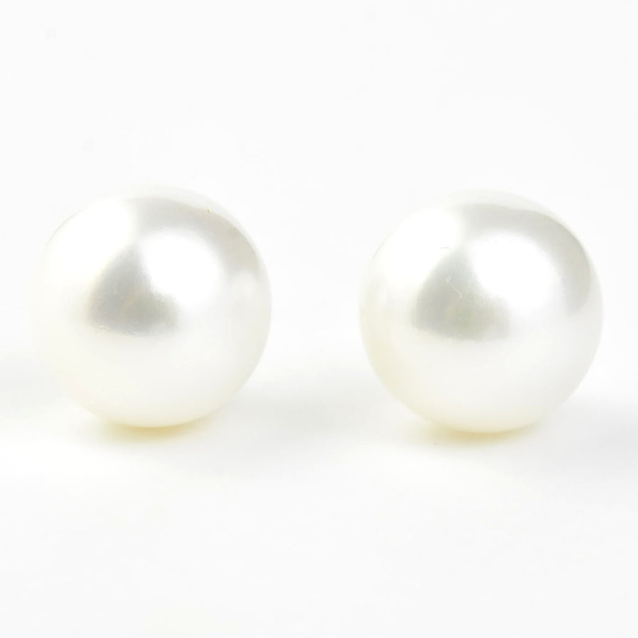 Freshwater Pearl Studs in 14k White Gold - Goldmakers Fine Jewelry