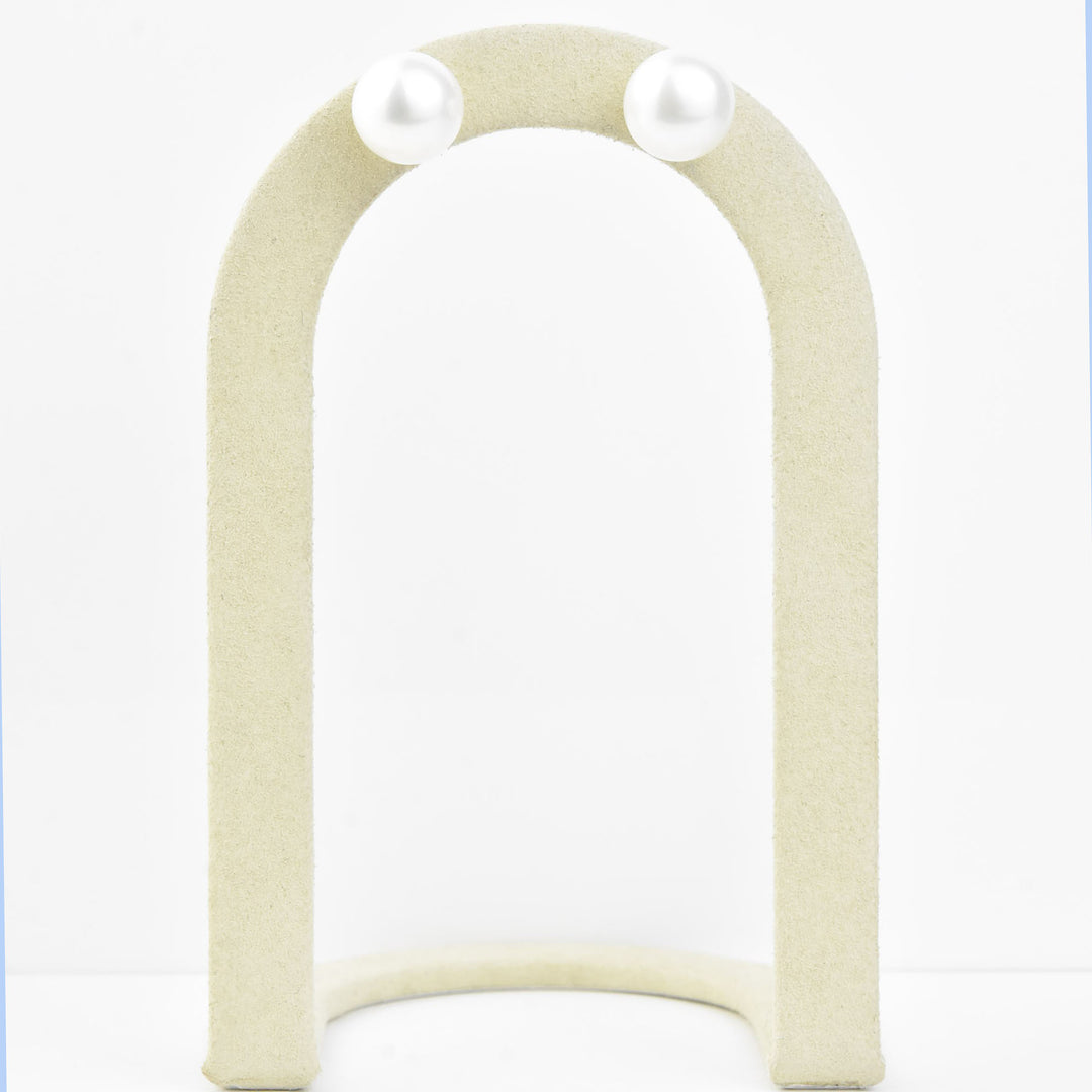 Freshwater Pearl Studs in 14k White Gold - Goldmakers Fine Jewelry