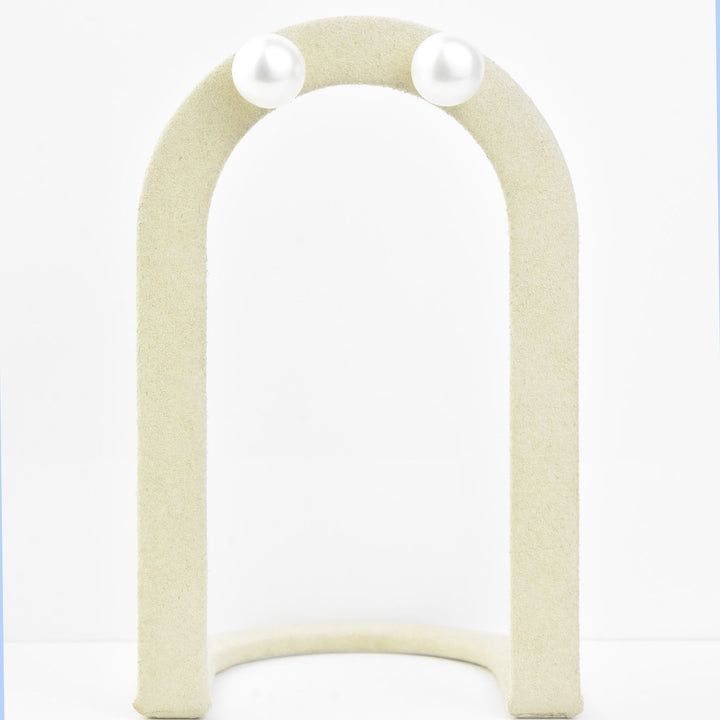 Freshwater Pearl Studs in 14k White Gold - Goldmakers Fine Jewelry