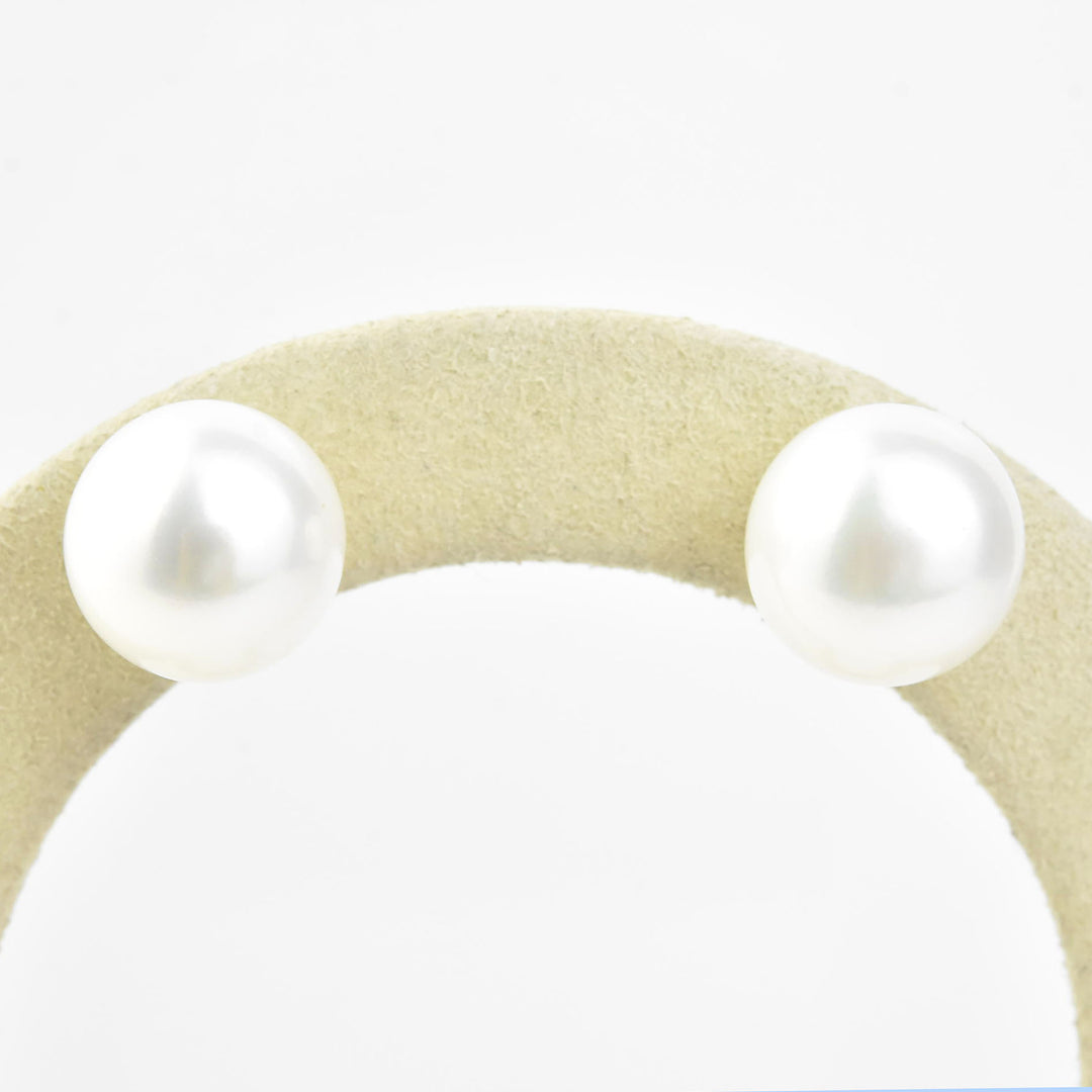 Freshwater Pearl Studs in 14k White Gold - Goldmakers Fine Jewelry