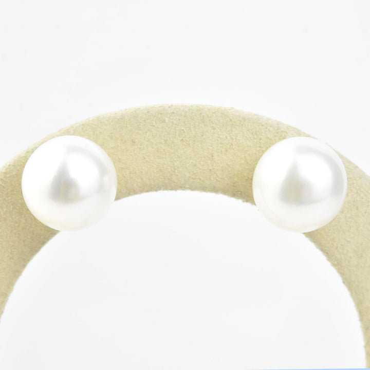 Freshwater Pearl Studs in 14k White Gold - Goldmakers Fine Jewelry