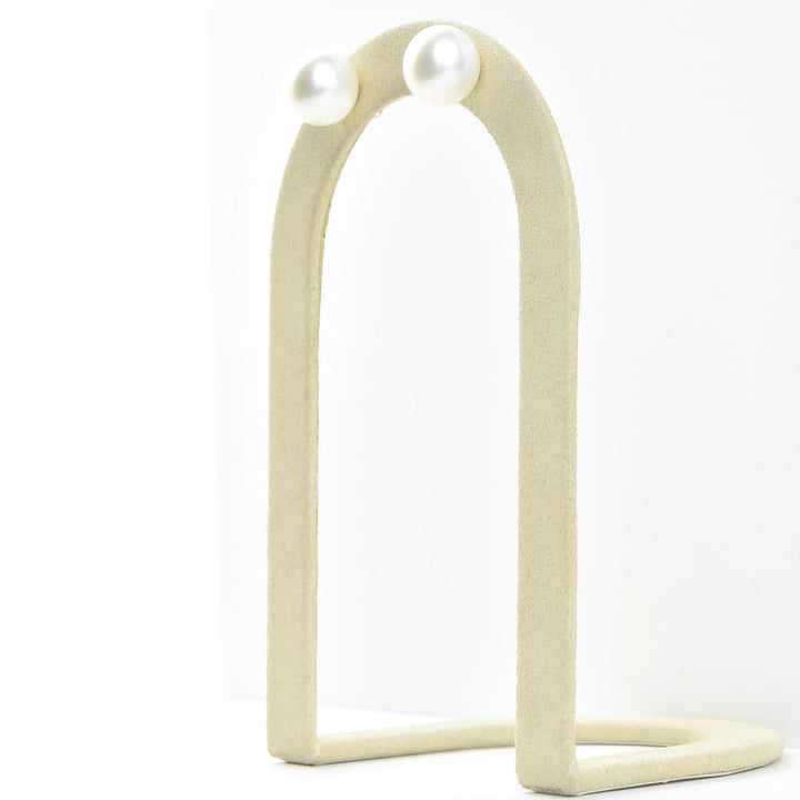 Freshwater Pearl Studs in 14k White Gold - Goldmakers Fine Jewelry