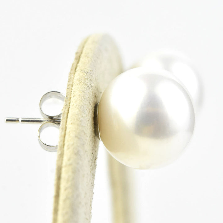 Freshwater Pearl Studs in 14k White Gold - Goldmakers Fine Jewelry