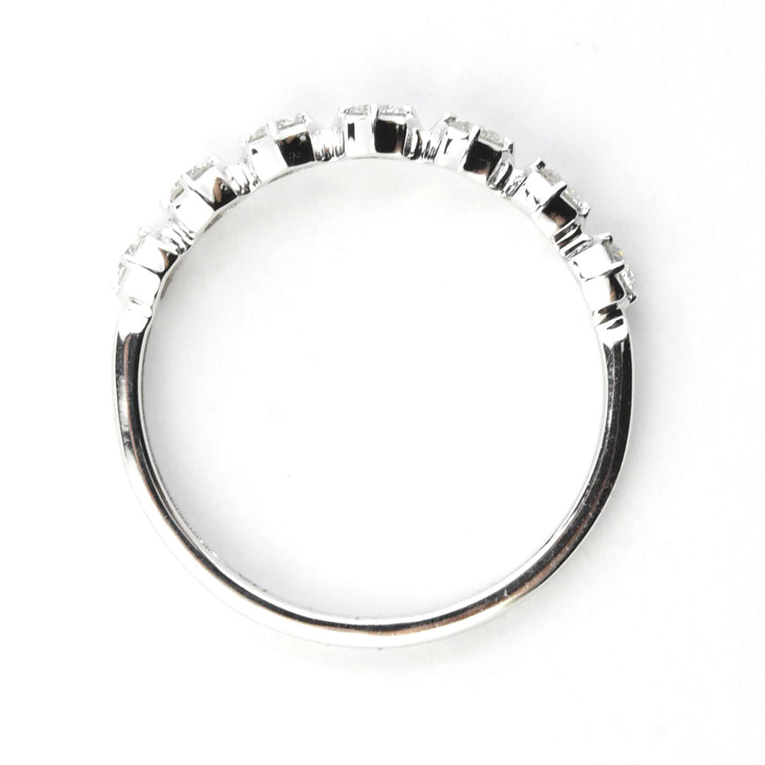 Scalloped Bezel Diamond Bands, Rose and Yellow Gold - Goldmakers Fine Jewelry