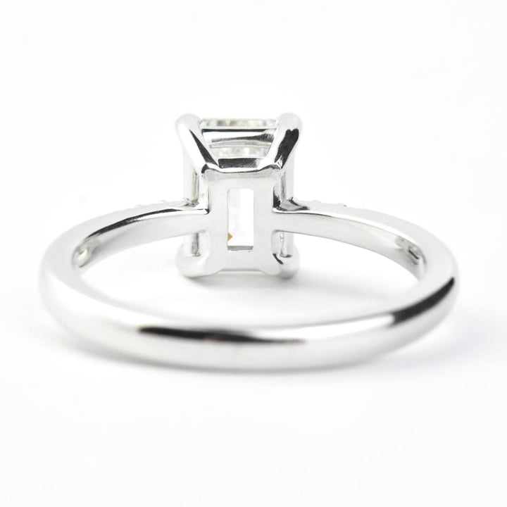 Emerald-Cut Diamond Solitaire in 14k White Gold