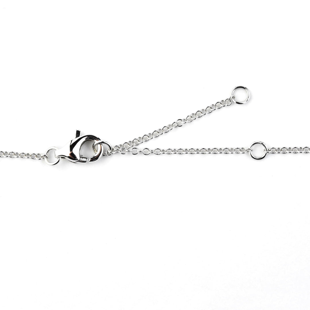 Sapphire and Diamond Heart Lock Necklace