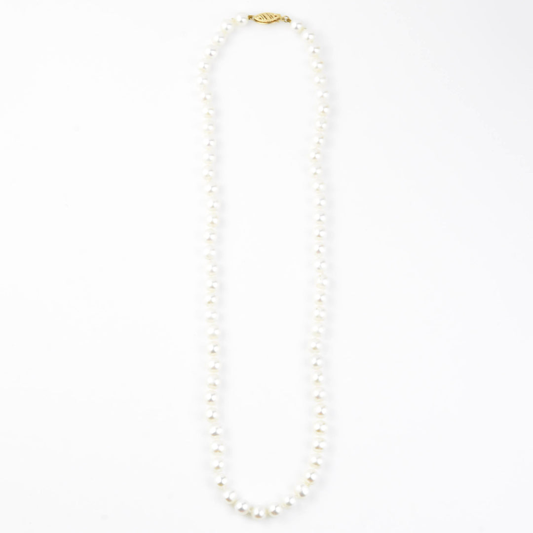 Pearl Strand with 14k Gold Clasp, 6mm - Goldmakers Fine Jewelry