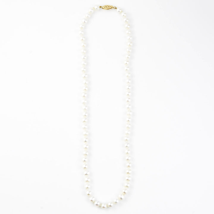 Pearl Strand with 14k Gold Clasp, 6mm - Goldmakers Fine Jewelry
