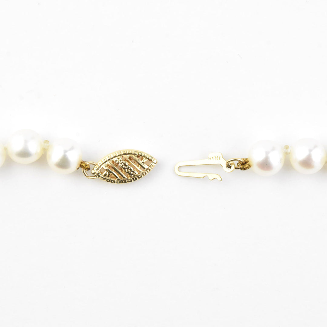 Pearl Strand with 14k Gold Clasp, 6mm - Goldmakers Fine Jewelry
