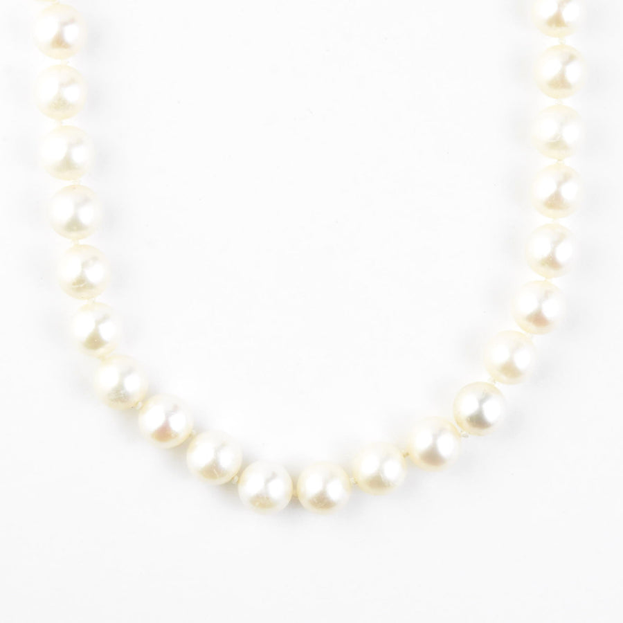 Pearl Strand with 14k Gold Clasp, 7.4mm - Goldmakers Fine Jewelry