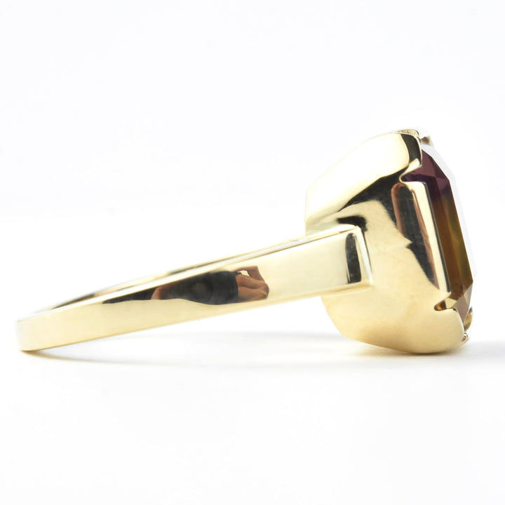Ametrine Bezel Ring in 14K Yellow Gold - Goldmakers Fine Jewelry