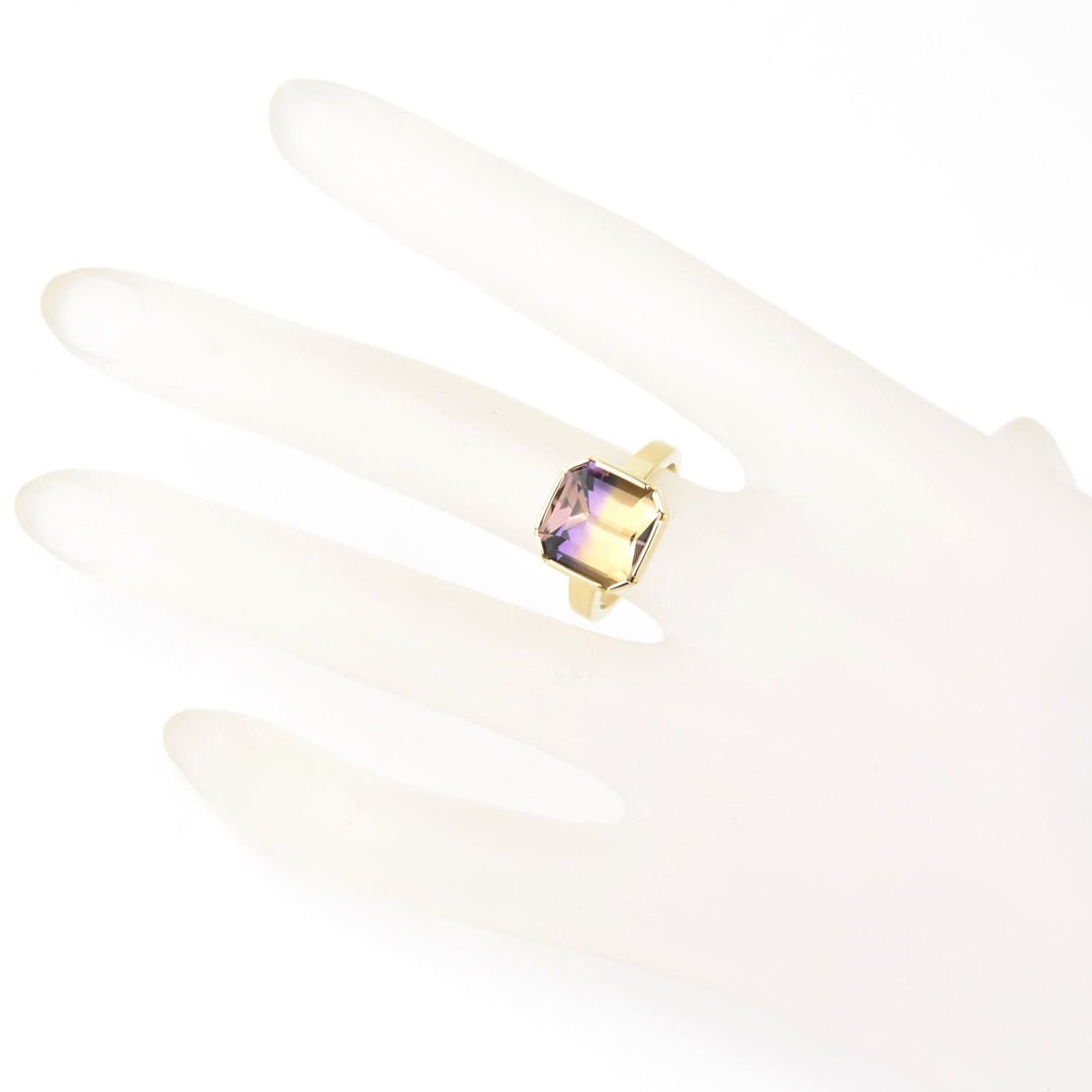 Ametrine Bezel Ring in 14K Yellow Gold - Goldmakers Fine Jewelry