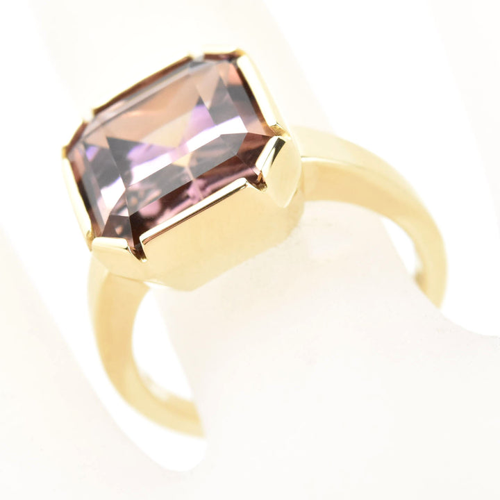 Ametrine Bezel Ring in 14K Yellow Gold - Goldmakers Fine Jewelry