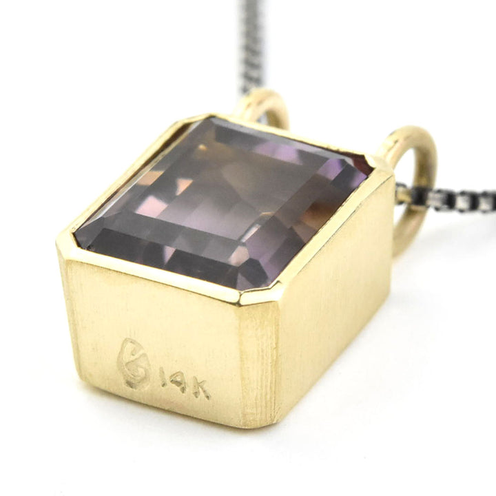 Ametrine Necklace in 14K Yellow Gold Bezel