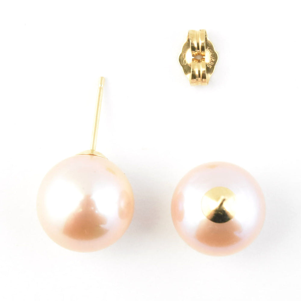 Freshwater Pearl Studs in 14k Yellow Gold - Goldmakers Fine Jewelry