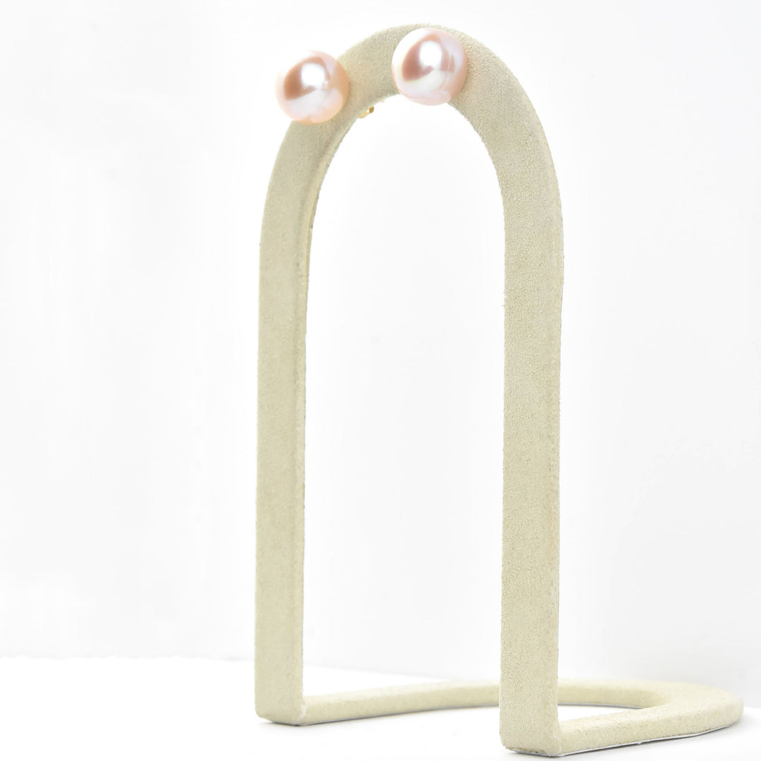 Freshwater Pearl Studs in 14k Yellow Gold - Goldmakers Fine Jewelry