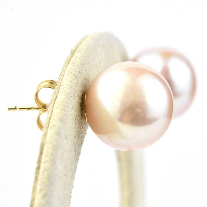 Freshwater Pearl Studs in 14k Yellow Gold - Goldmakers Fine Jewelry