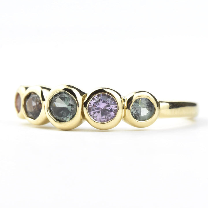 Sapphire Wedding Band: Green and Purple Palette