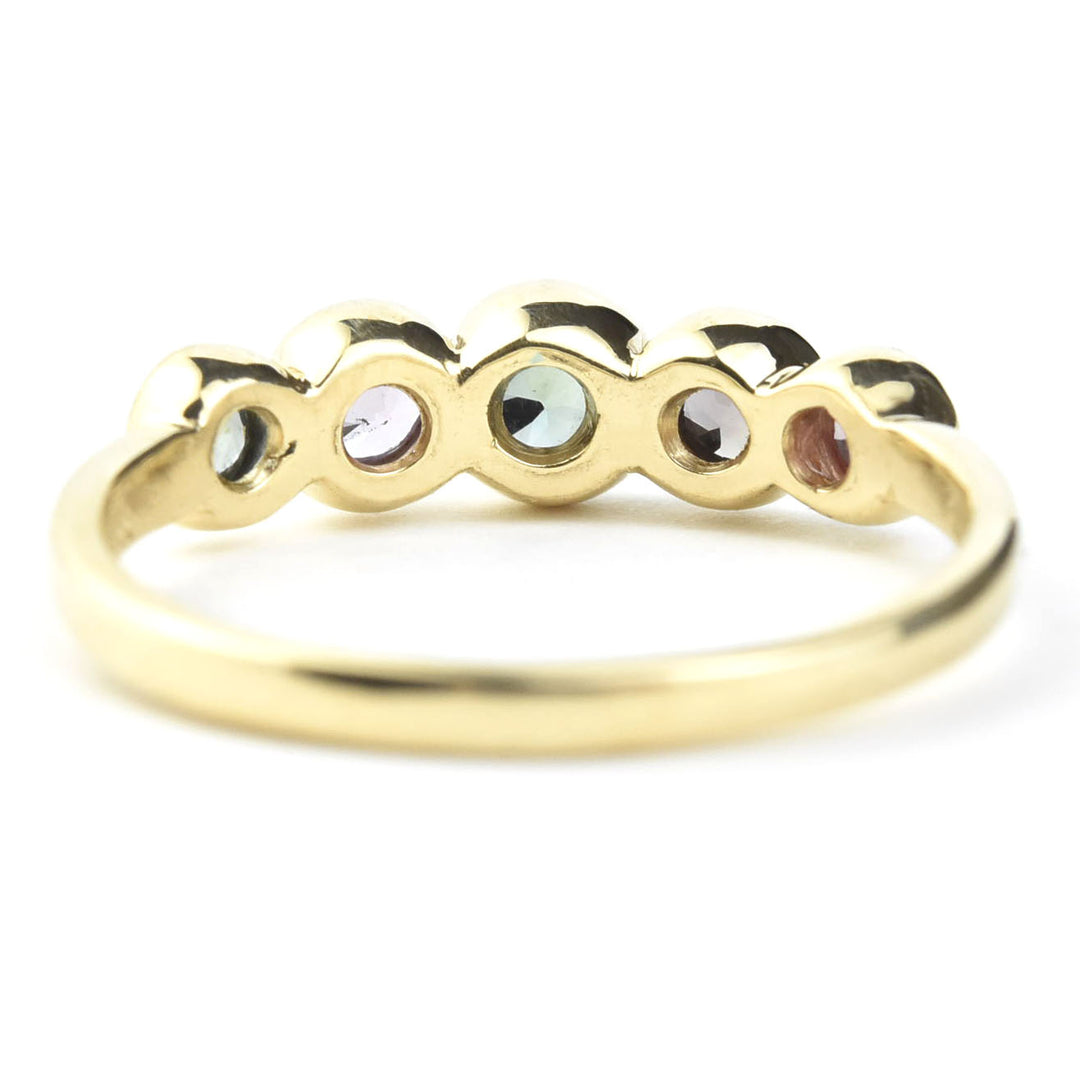 Sapphire Wedding Band: Green and Purple Palette