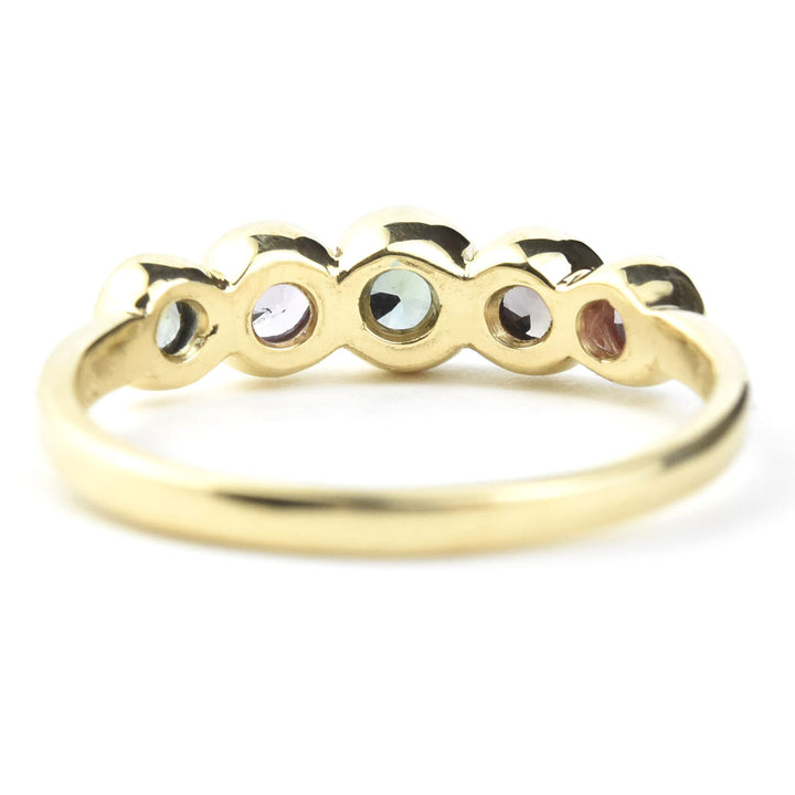 Sapphire Wedding Band: Green and Purple Palette