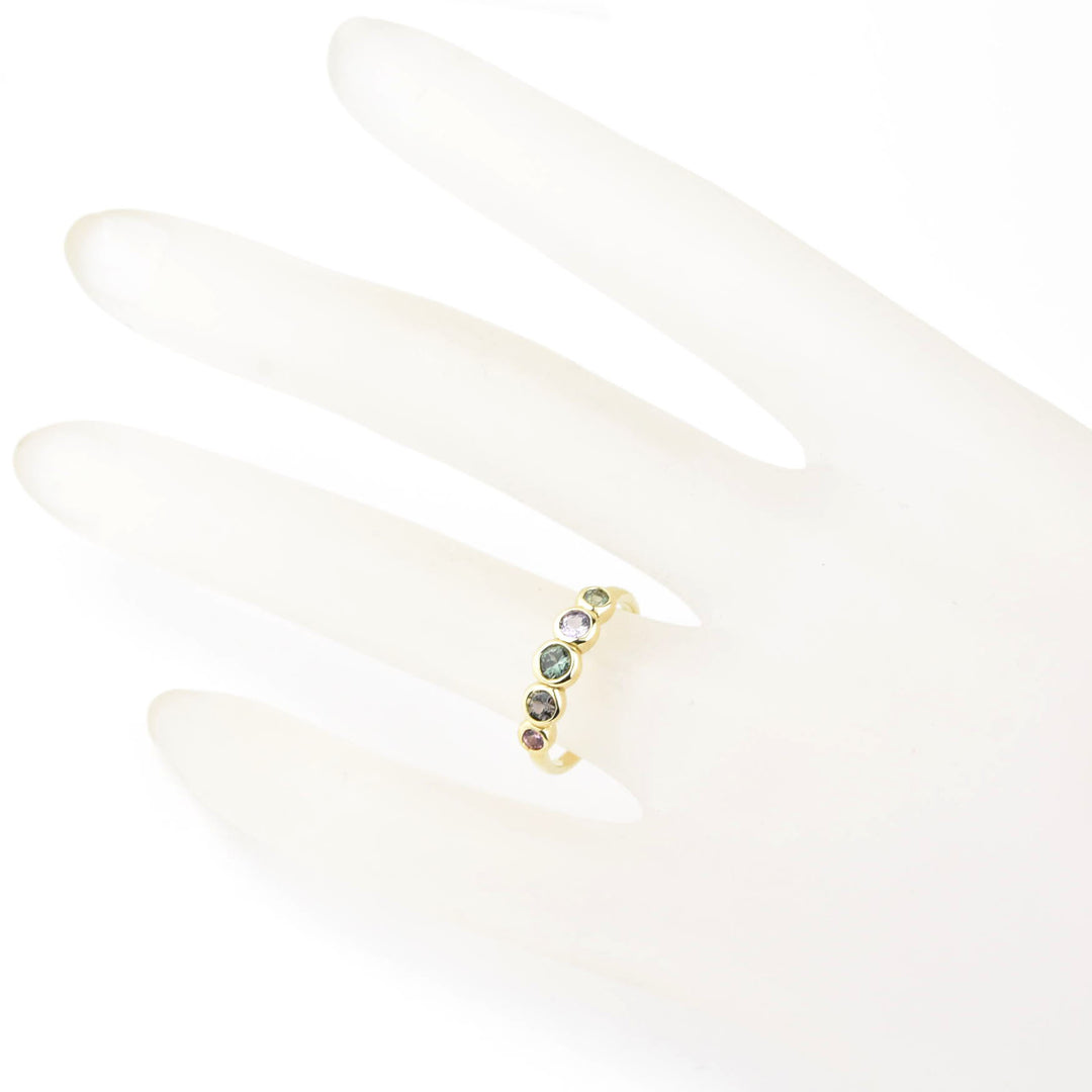 Sapphire Wedding Band: Green and Purple Palette