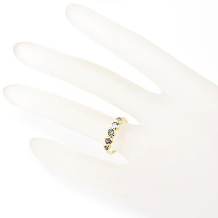 Sapphire Wedding Band: Green and Purple Palette