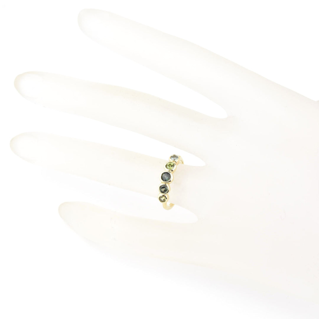 Sapphire Wedding Band: Green Palette