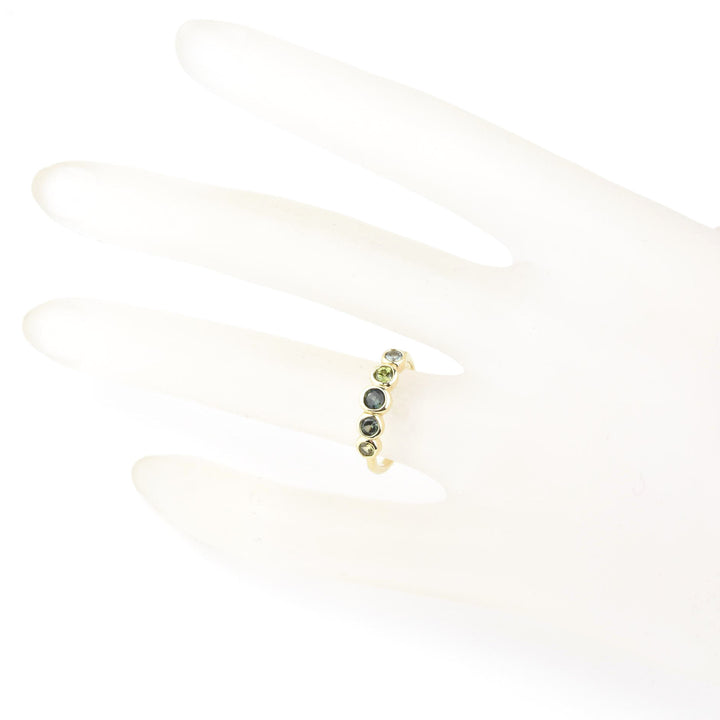 Sapphire Wedding Band: Green Palette