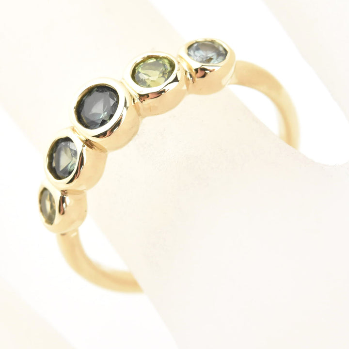 Sapphire Wedding Band: Green Palette