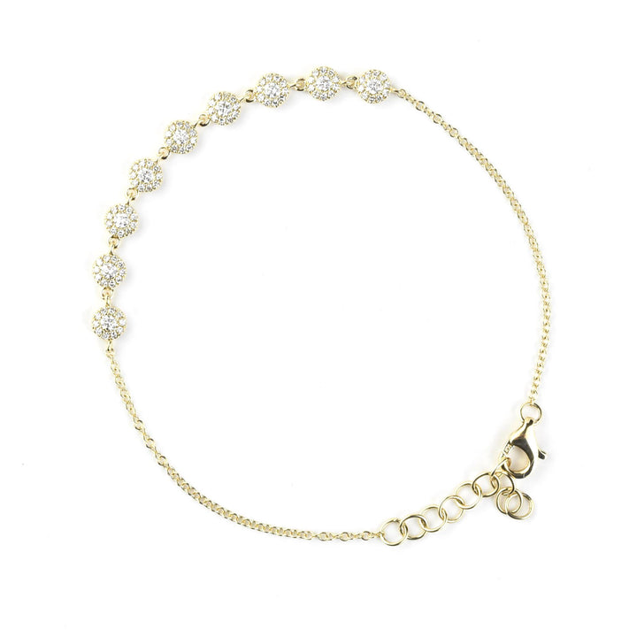 Diamond Disc Bracelet in 14k Gold - Goldmakers Fine Jewelry