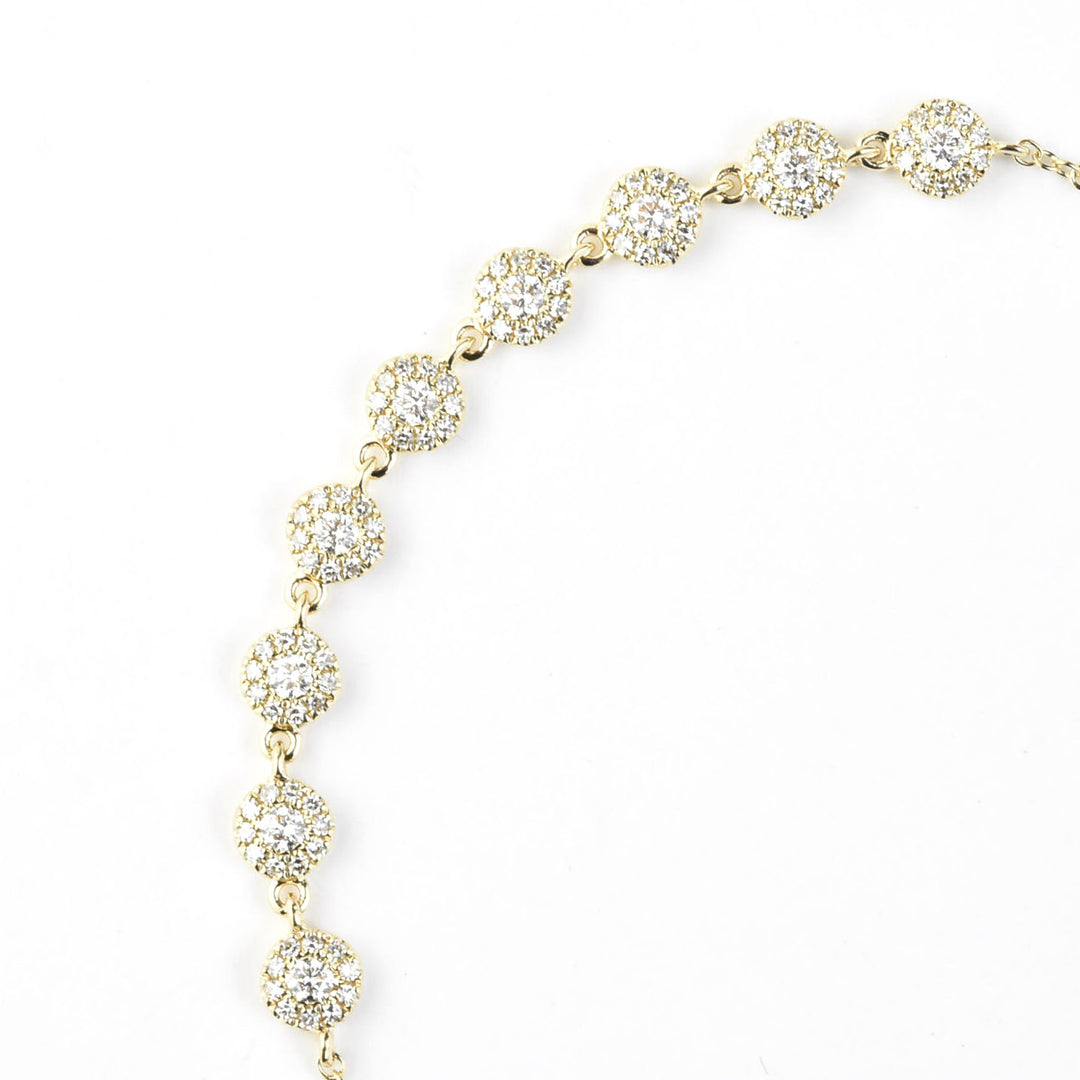 Diamond Disc Bracelet in 14k Gold - Goldmakers Fine Jewelry