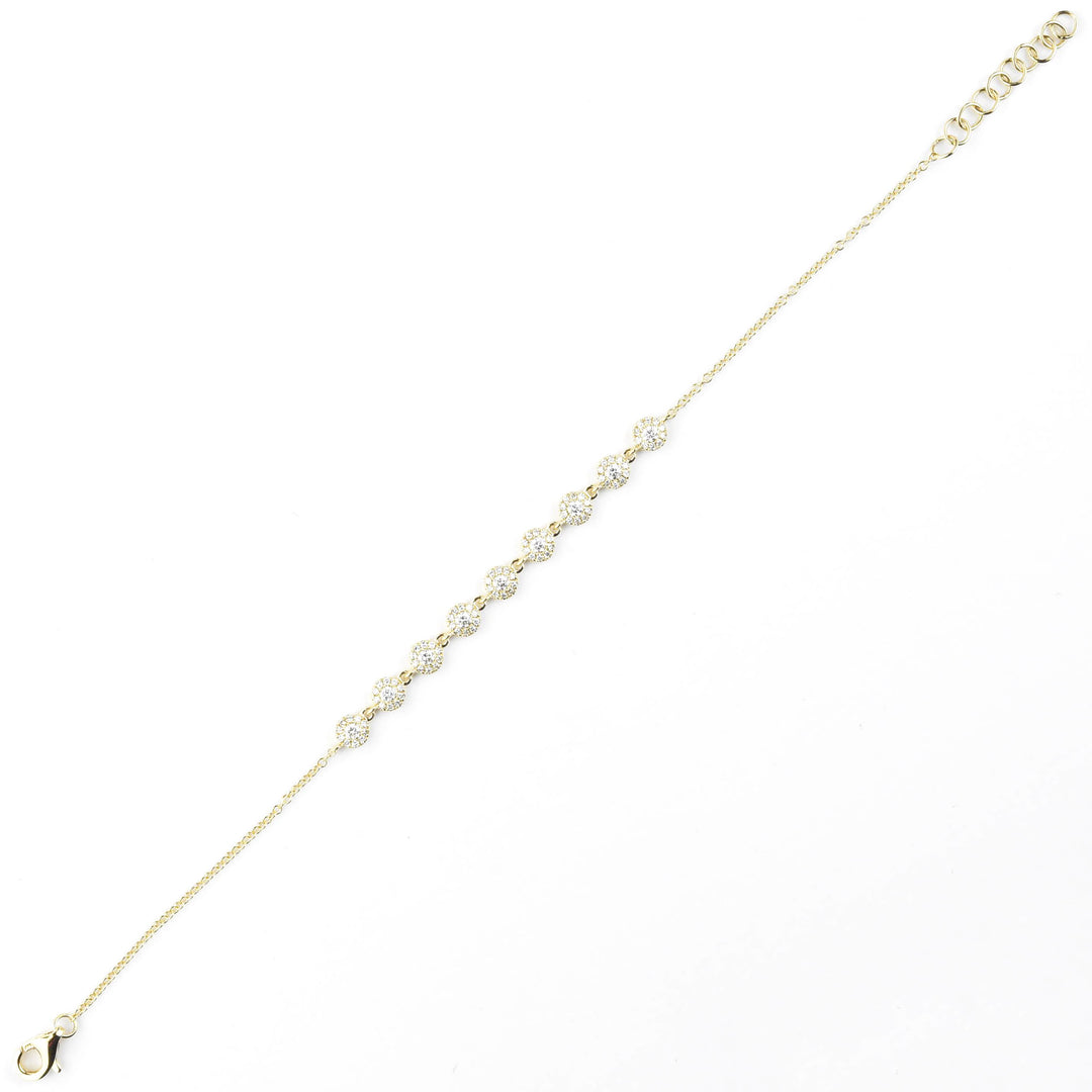 Diamond Disc Bracelet in 14k Gold - Goldmakers Fine Jewelry