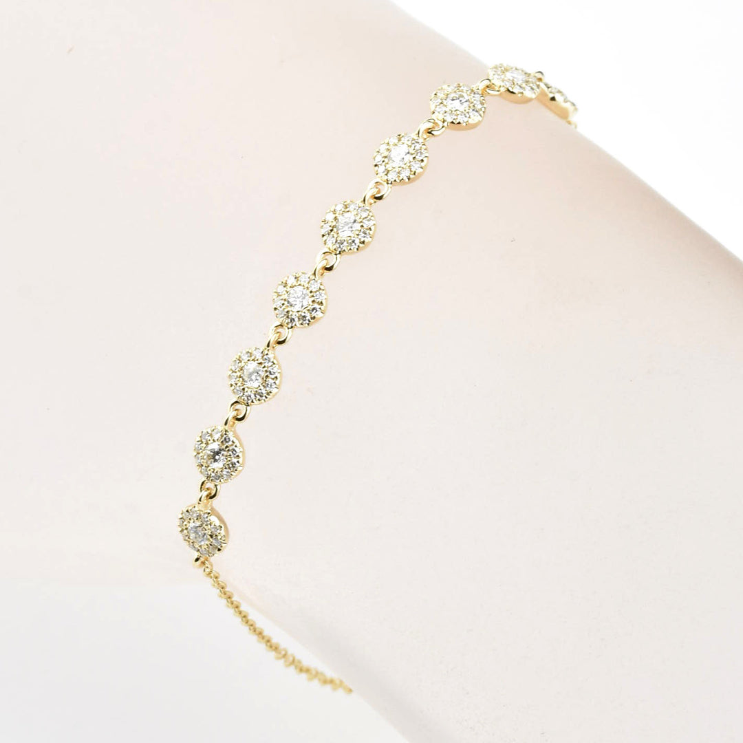 Diamond Disc Bracelet in 14k Gold - Goldmakers Fine Jewelry