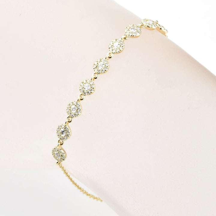 Diamond Disc Bracelet in 14k Gold - Goldmakers Fine Jewelry